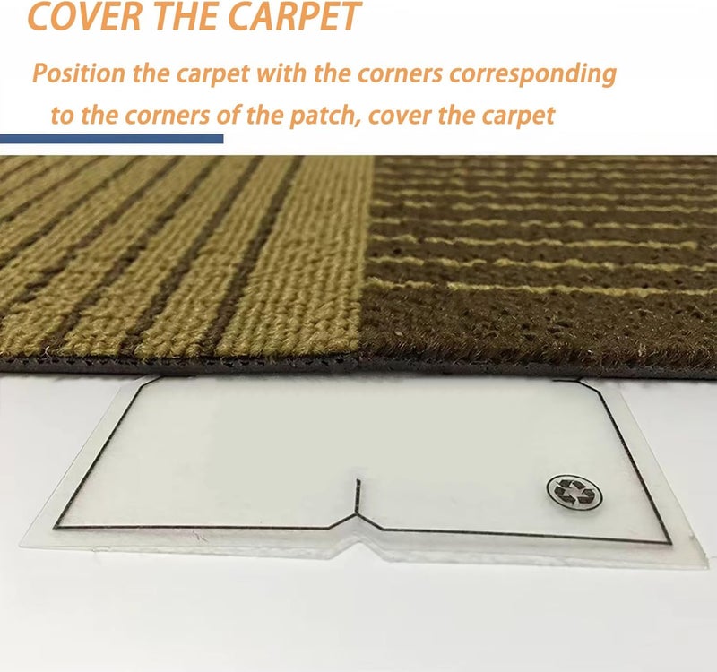 Vakerga Carpet Tile Tape Adhesive Connectors Carpet Square Adhesives That Creates a Floating Floor 100 tabs per Pack - Image 4
